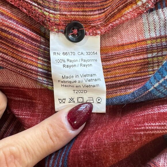 Anthropologie 11.1.Tylho Sao Paulo Plaid Pintuck Tunic Shirt Dress Medium FLAWED - Picture 7 of 12